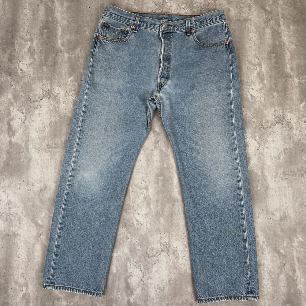 Vintage Levi's 501XX Jeans Men's 38x32 (34x30) Button Fly Straight Leg Sashiko